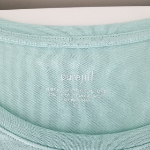 NWT J. Jill Pure Jill Ballet Sleeve A Line Tunic Size XL Eggshell Blue Stretchy - Picture 8 of 11